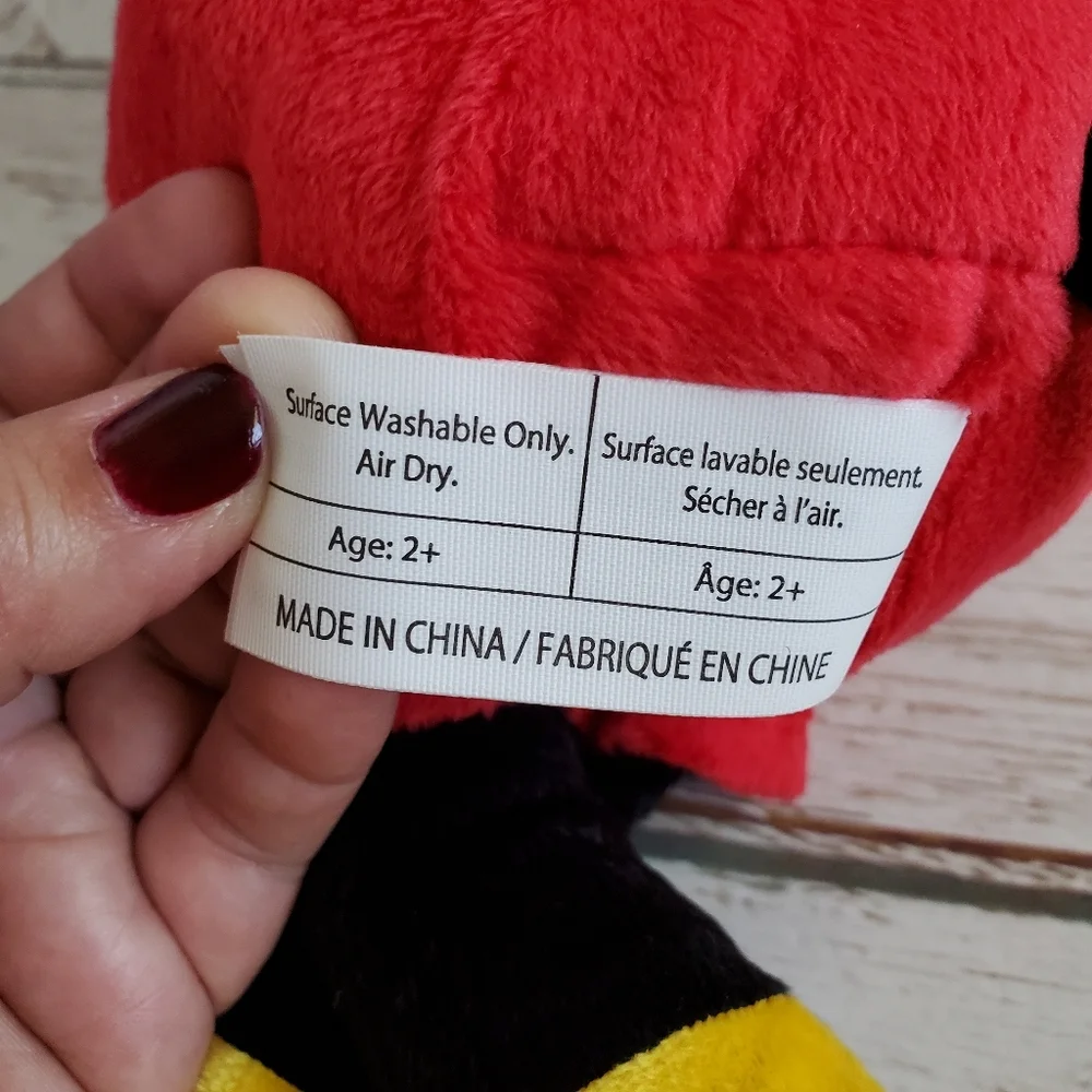 NWT Disney Mickey Mouse Plush Toy 19" Black Red And Yellow - Picture 5 of 7
